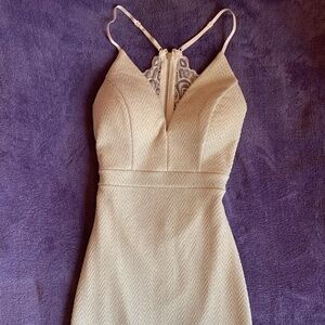 Cream and silver dress